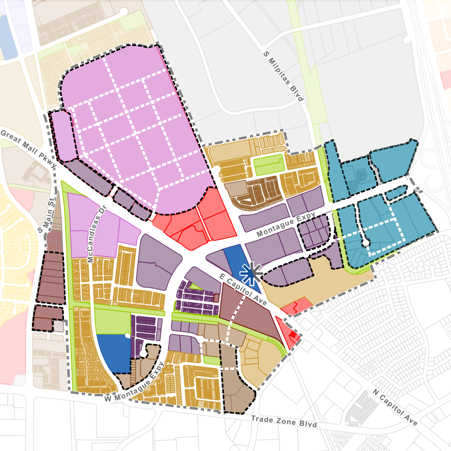 Milpitas Metro Plan Takes Full Advantage Of Transit APA California 30 Featured Metro Plan Land Use Map 