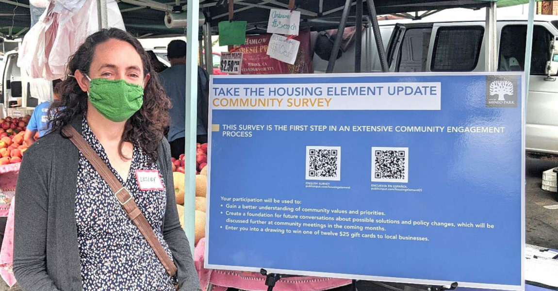 Housing element information booth, Menlo Park Farmers’ Market
