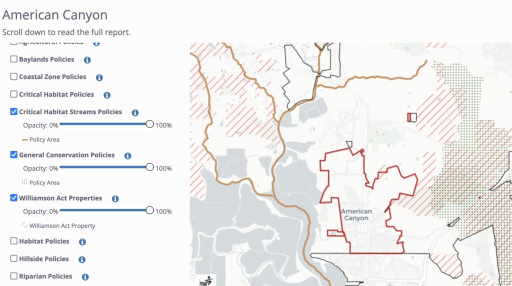 Screenshot of Greenprint Analyze & Report tool with metadata Caption:
