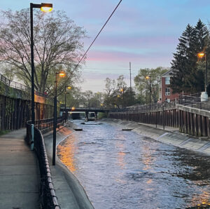 Photo of East Race Waterway, South Bend, Indiana. Photo by Andrew Trippel