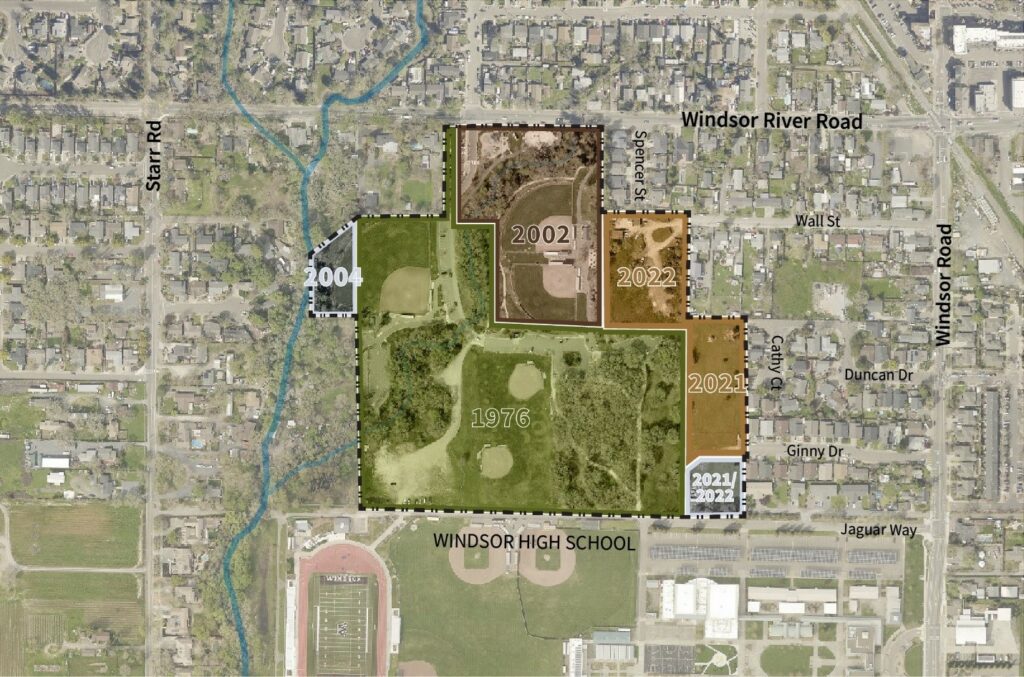 Image of Windsor, CA, Keiser Park Master Plan in site plan view.
