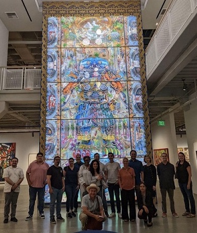 Picture of Arts and Planning Division Members at Cheech Marin Collection of Latino Art.
