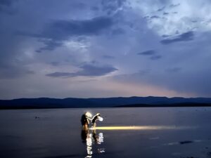 Photo of people Crawdadding at night at the Strawberry Reservoir in Heber City, Utah | Photo credit: Andrew Trippel