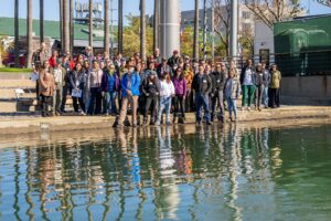 Photo of a group of people during a site walk to view King Tide on January 22, 2024.