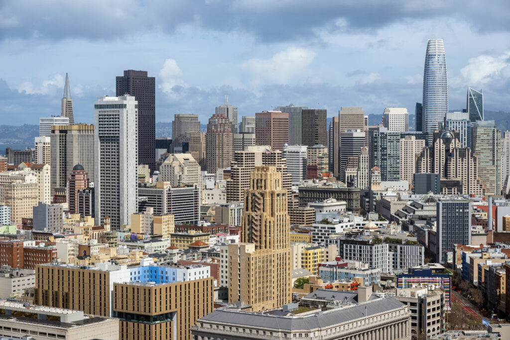 Downtown San Francisco Aerial photograph of downtown