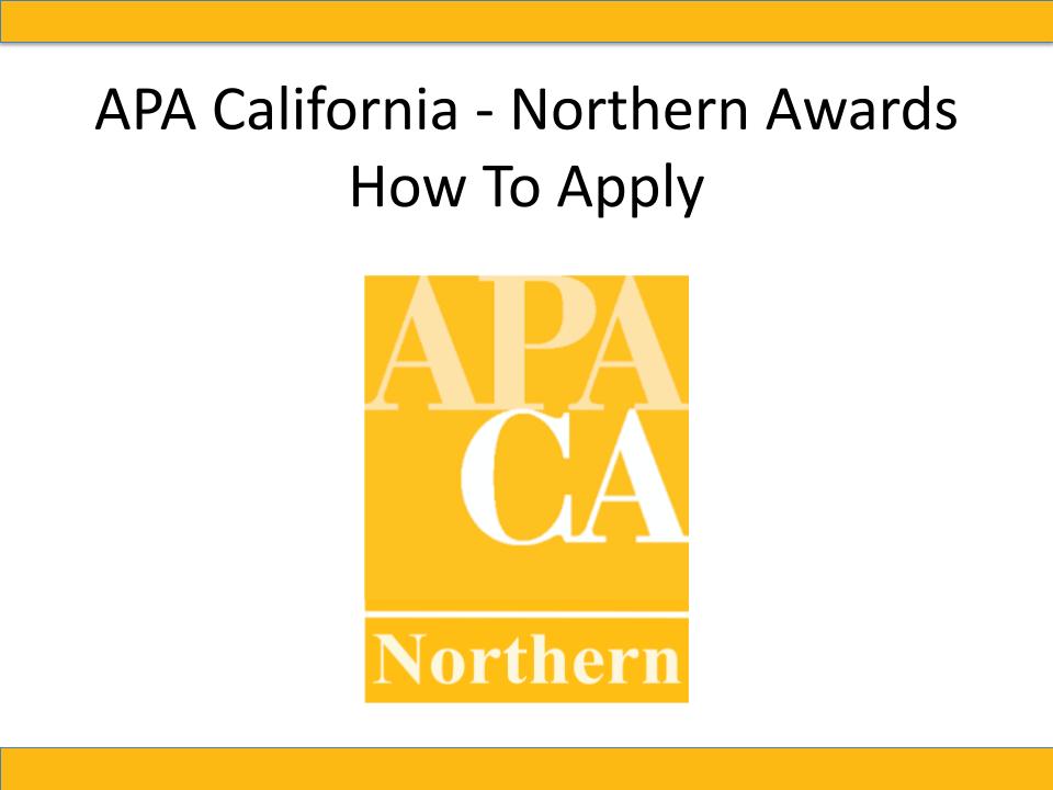 APA California – Northern 2026 Awards: How-To Apply Webinar